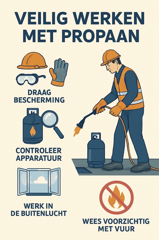 Infographic veilig werken dakdekker
